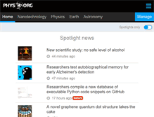 Tablet Screenshot of phys.org
