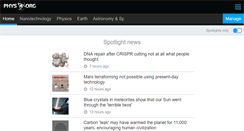 Desktop Screenshot of m.phys.org